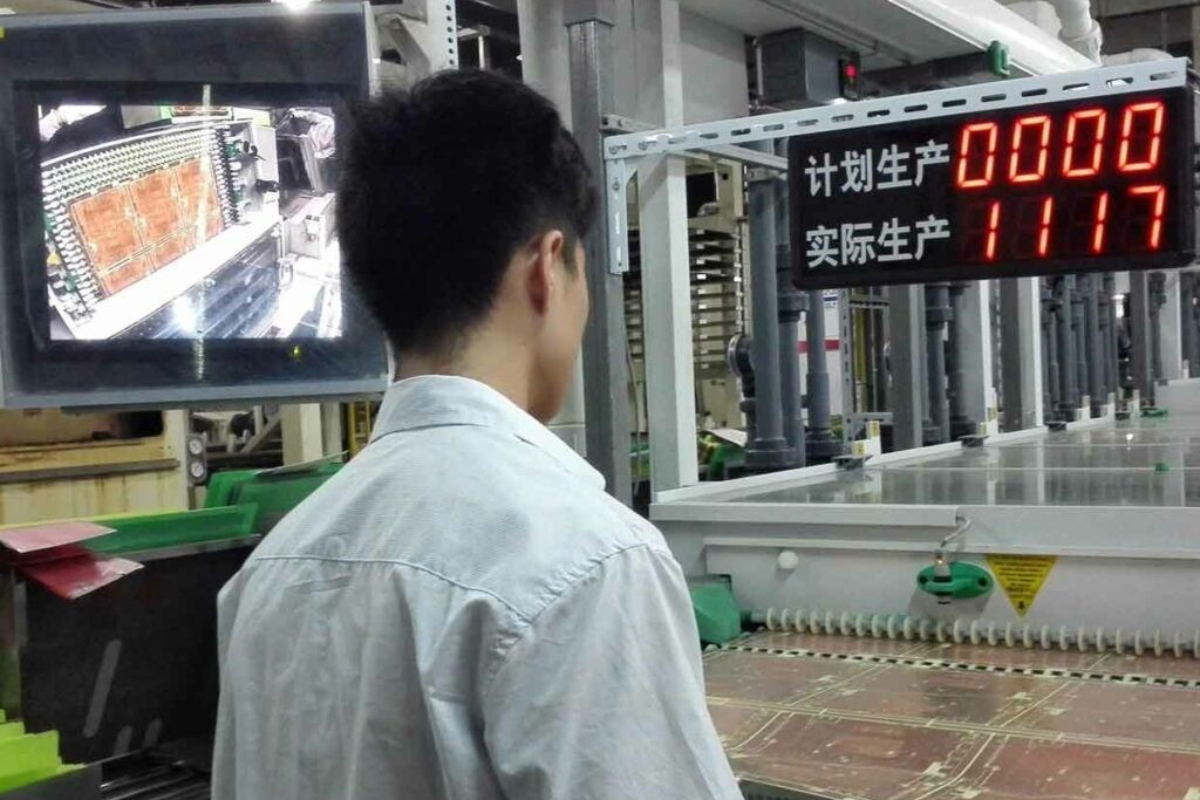 man watching a chart